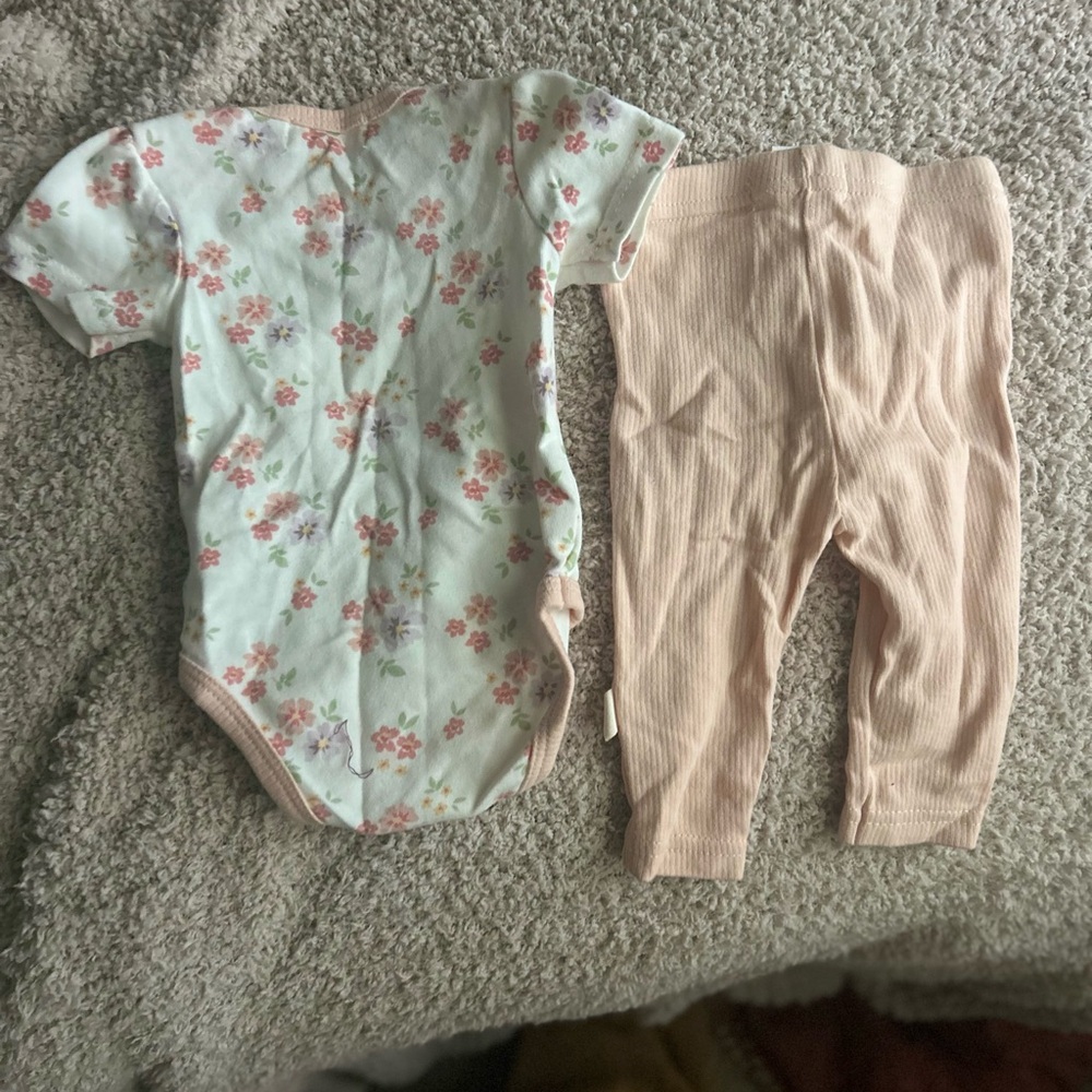 Floral Kids Matching Set - Pink and White